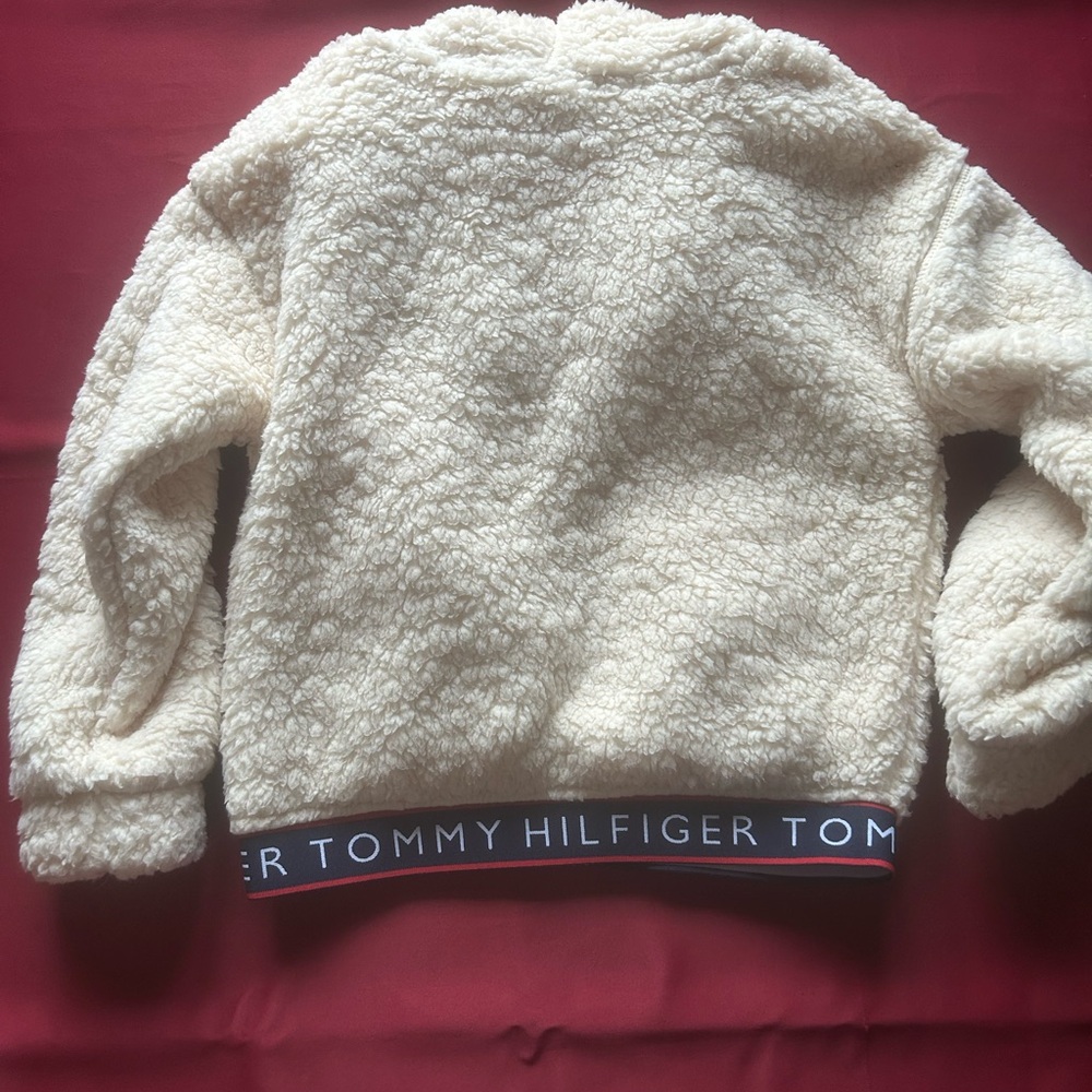 Tommy Hilfiger Kids Cream Fleece Jacket
